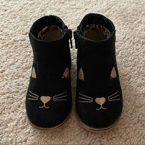 Toddler girls size 7 cat booties